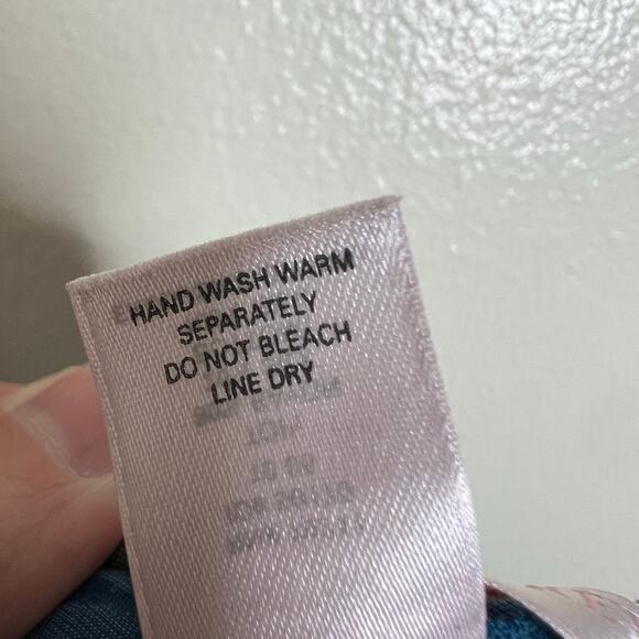 Y2K Victoria's Secret Very Sexy Babydoll Top Medium Women Silk Blue Velvet Fairy - Picture 9 of 9